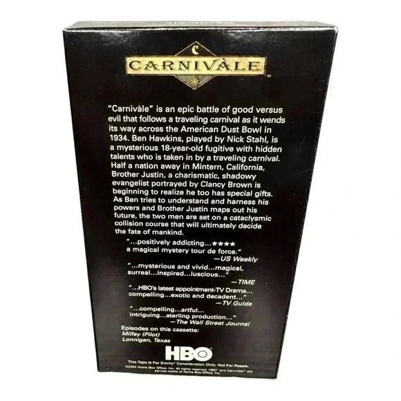 HBO SCREENER PROMO VHS CARNIVALE RARE VTG For Your Consideration FYC - Picture 4 of 7